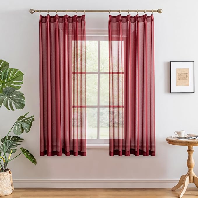 MAIHER 63 Inch Length Pinch Pleat Curtains by MAIHER