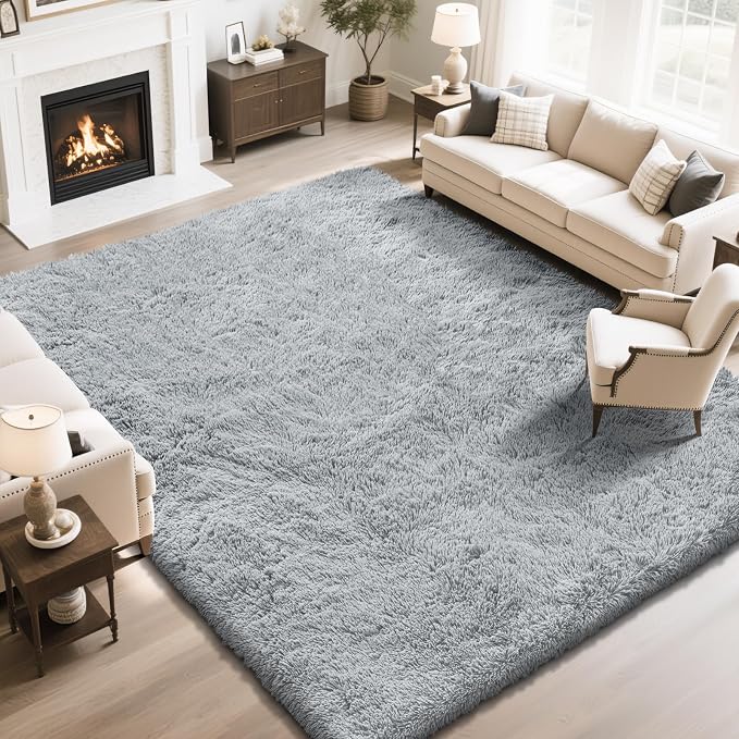 Fluffy Rug Shaggy Area Rug, Large Shag Area Rugs by Yongyangjuxi