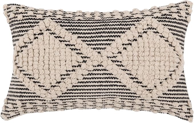 REDEARTH · Boho Textured Throw Pillow Cushion Covers- Lumbar Woven Tufted - Image 3