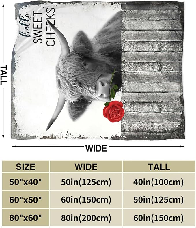 Funny Highland Cow Throw Blanket - Image 5