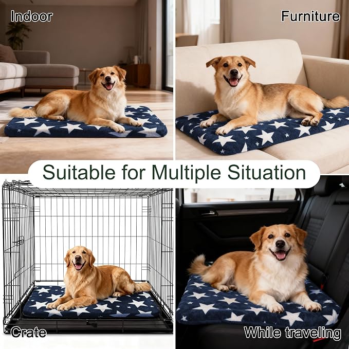 Washable Dog Bed Plush Orthopedic Outdoor Crate Mat - Image 6