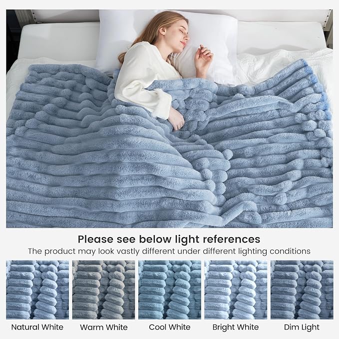 Cozy Bliss Faux Fur Throw Blanket - Image 8