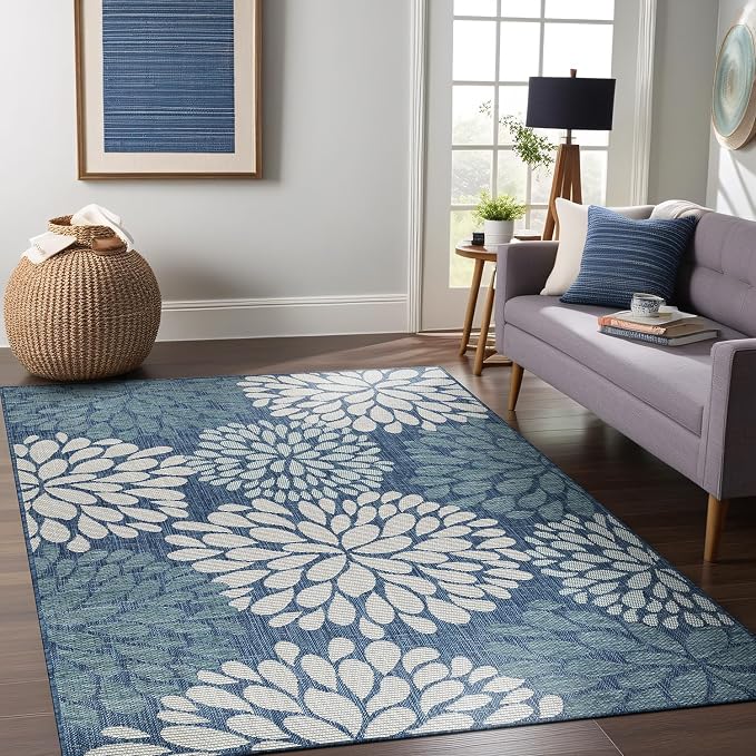 Beverly Rug Outdoor Rug 9x12 Modern Exotic Tropical Leaf Area Rugs - Image 9