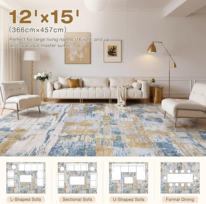 Abstract Living Room Rug 12x15 - Image 2