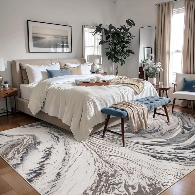 Ciicool Abstract Area Rug Indoor, 5x7 Washable Entryway Rug, Modern Soft Throw - Image 2