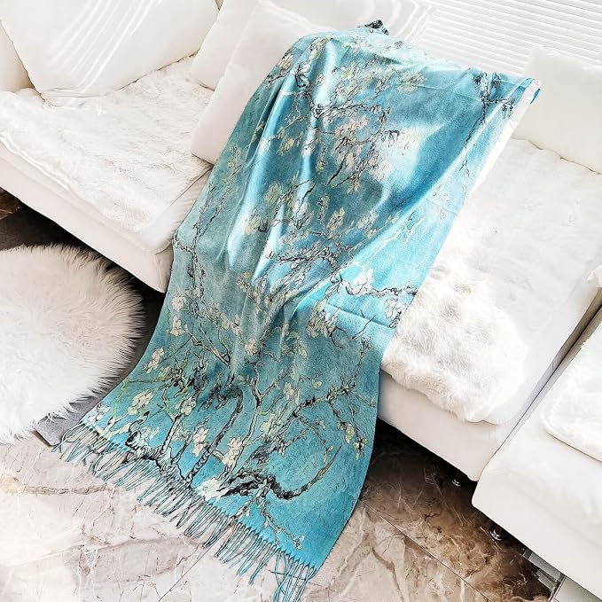 VENVSBEE Reversible Scarf Soft Large Shawl Wrap Blanket Double Sided Art Print - Image 7