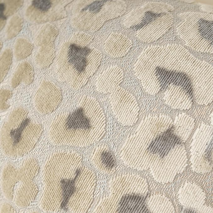 Alerfa Beige Floral Throw Pillow Cover 20 x 20 Inch Cut Velvet Sqaure Luxury - Image 6