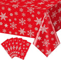 Jectivs 6 Pieces Christmas Snowflake Plastic Party Tablecloth Decorations by JectivsPartyDecorations