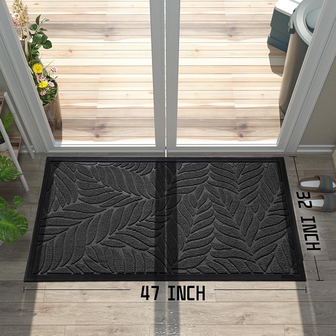 Yimobra 47x32 Large Door Mat Outdoor Indoor, All-Season Waterproof Door Mat - Image 2
