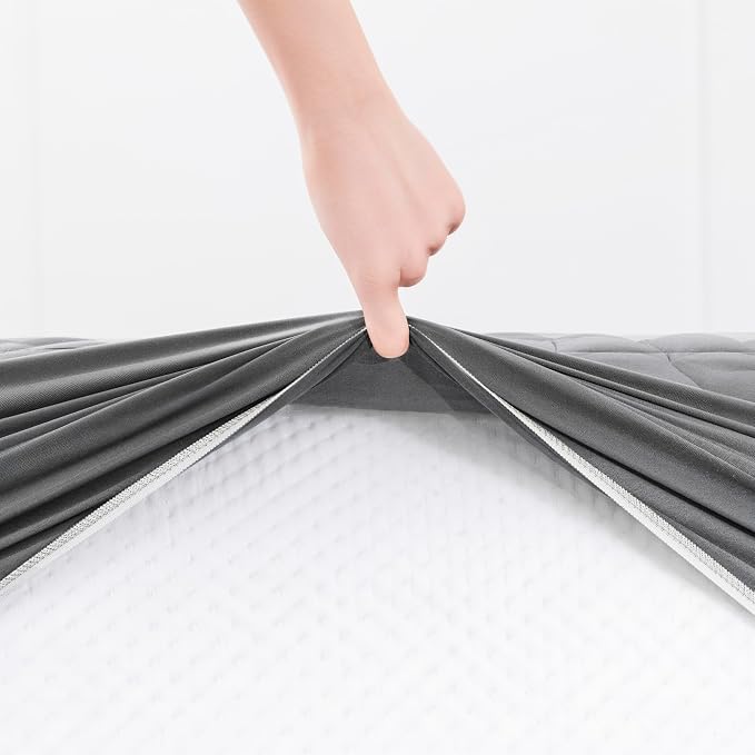 Hearth & Harbor 12 Pack California King Size Quilted Fitted Mattress Pad Cover - Image 8