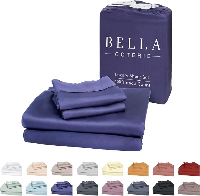 Bella Coterie Luxury Bamboo Viscose Cal King Size Sheet Set | 100% Organically by BC
