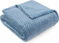 PAVILIA Dusty Blue Throw Blanket by PAVILIA