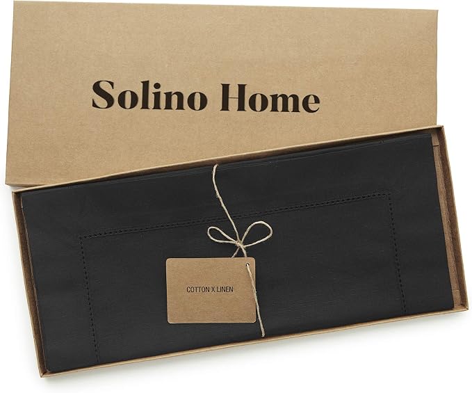 Solino Home Black Table Runner 90 Inches Long - Image 5
