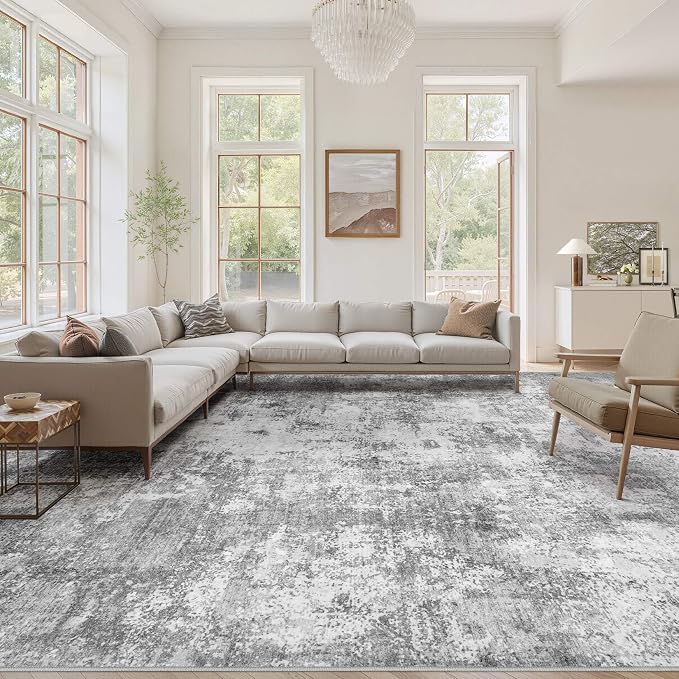 Washable 10X12 Area Rug: Modern Abstract Soft Non-Slip Indoor Rugs by Unknown