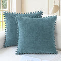 CaliTime Throw Pillow Covers Decorative 18 X 18 Inches Pack of 2 Cozy Solid by CaliTime