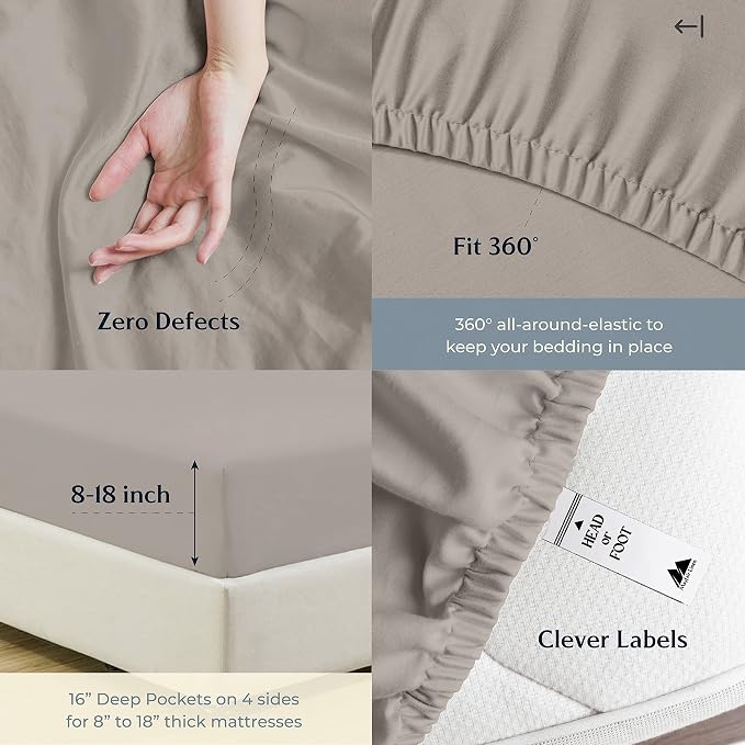 Mayfair Linen 500 Thread Count California King Cotton Sheets - Image 5