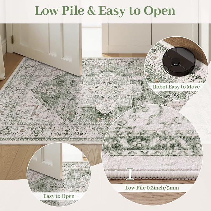 LIVEBOX Green 10x14 Area Rugs, Soft Extra Large Area Rug - Image 5