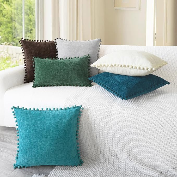 CaliTime Throw Pillow Covers Decorative 20 X 12 Inches Pack of 2 Cozy Solid - Image 4