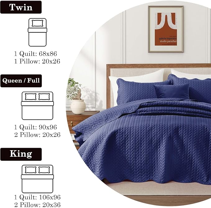 IR Imperial Rooms King Quilt Bedding Set Size + 2 Pillow Shams - Image 6