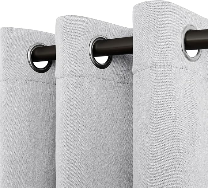 Easy-Going Linen Look Blackout Curtain Grommet Window Curtain Drapes by Easy-Going