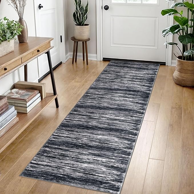 2x7 Modern Abstract Runner Rug for Hallways, Non-Shedding Washable Rug for by SiiloomRug