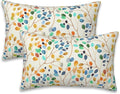 Throw Pillow Covers Colorful Leaves Spots Pillow Covers 20x12 Inch Set of 2 by Naqiuli
