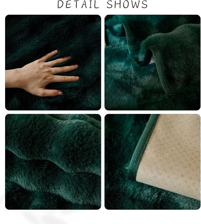 Christmas Faux Fur Couch Cover Fuzzy Soft Plush Thick Bubble Sofa Cover Luxury - Image 6