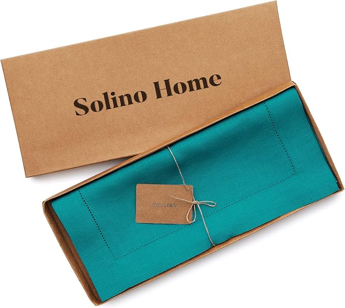 Solino Home Linen Hemstitch Table Runner 48 Inches - Image 5