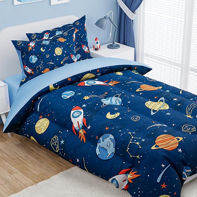 SANDJEST Outer Space Comforter Set Full Size 98x86in - Image 5