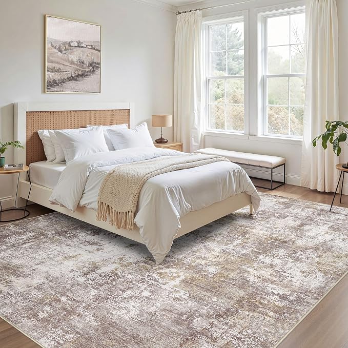 Washable 8X10 Area Rug: Modern Abstract Soft Non-Slip Indoor Rugs Home Decor - Image 2