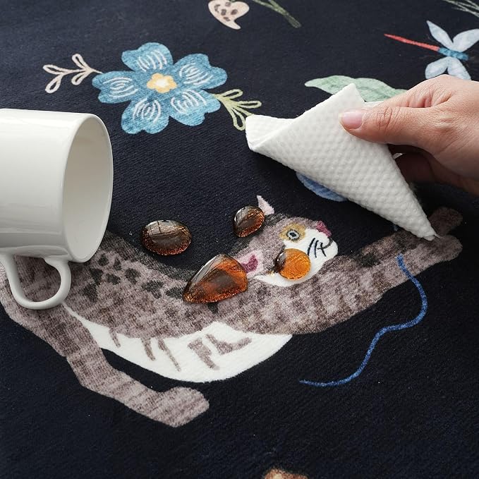 Rugcomf Area Rugs 9x12 Living Room Clearance Washable Boho Rug Non Slip Floral - Image 7