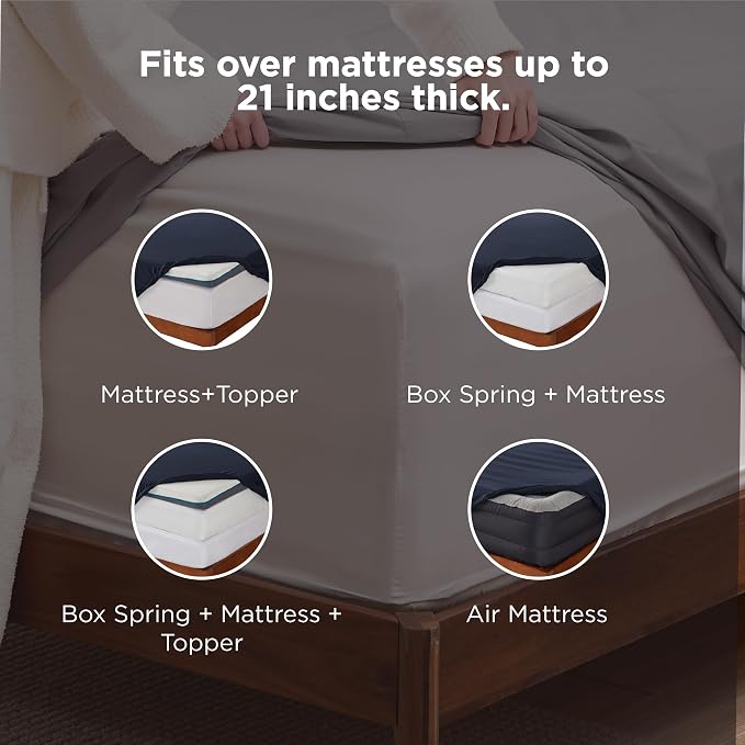 Bedsure Twin XL Sheets Dorm Bedding, GentleSoft Breathable Extra Long Twin - Image 2