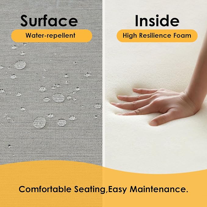 Outdoor Sunbrella Square Corner Seat Cushion, 18.5"x16"x3", Non Slip Outdoor - Image 4