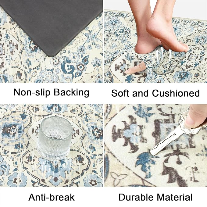 Ileading Anti Fatigue Kitchen Rugs Sets of 2 Cushioned Kitchen Mats - Image 4