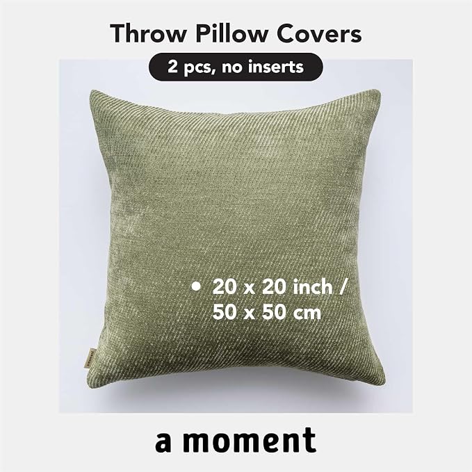 a moment Pack of 2 Decorative Christmas Chenille Throw Pillow Covers - Image 7
