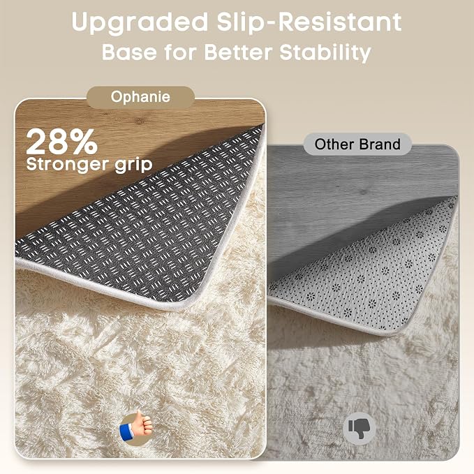 Ophanie 2x10 Runner Rug for Hallway, Upgrade Non-Slip Fluffy Soft Bedside Rugs - Image 4
