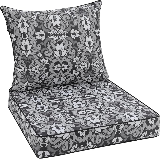 Favoyard Outdoor Seat Cushion 24 x 24 x 4 in Waterproof Pattern Fade Resistant by OutdoorFurnitureAccessories