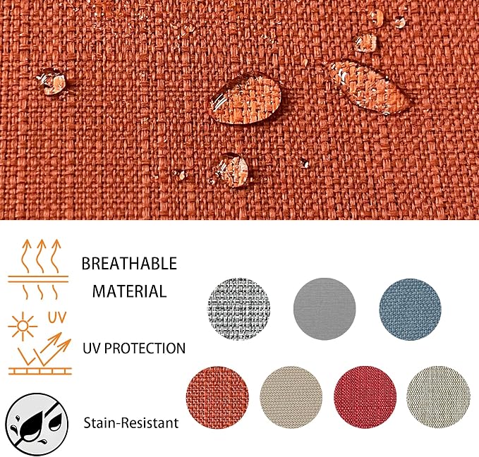 Goodgoods 24x24 inch Outdoor/Indoor Deep Seat Patio Cushions Set of 2 Resilient - Image 5