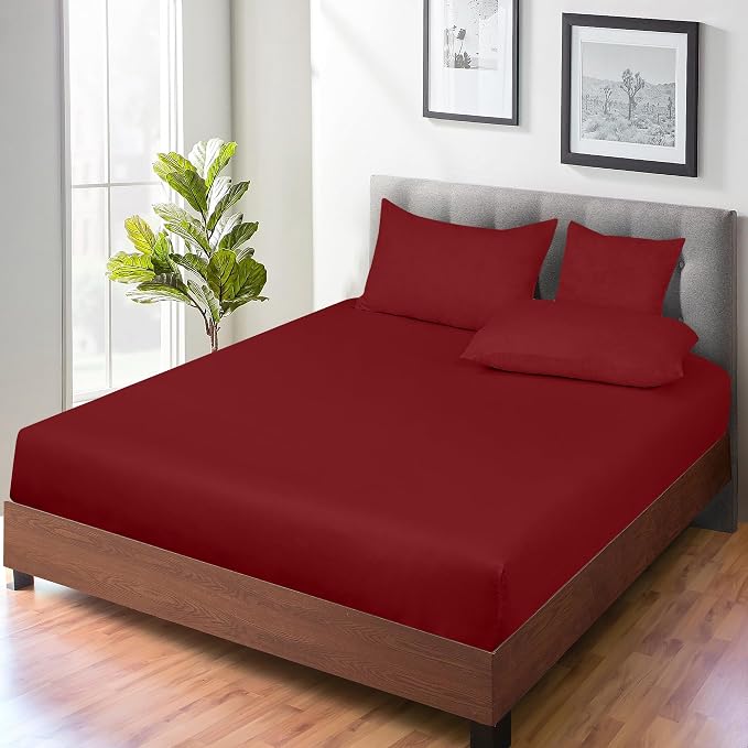 ROYALE LINENS 300 Thread Count 100% Long Staple Combed Cotton Fitted Sheet Queen - Image 7