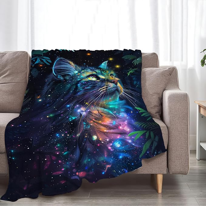 Fantasy Cat Blanket Cat Throw Blanket Cat Gifts and Decor Cat Blanket - Image 2