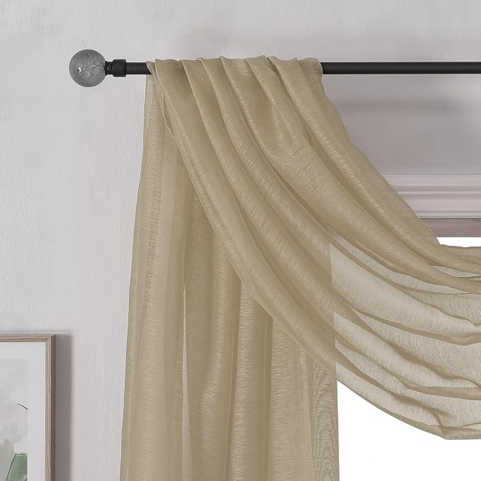 DONREN Taupe Window Scarf for Background - Image 5
