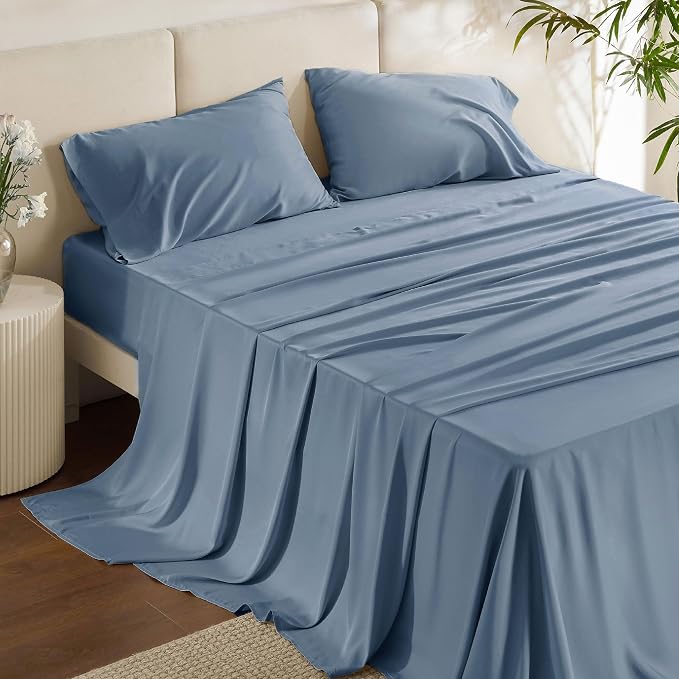 Bedsure Full Size Bed Sheets, Cooling Sheets, Rayon Derived from Bamboo by BEDSURE