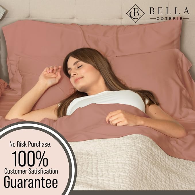 Bella Coterie Luxury Bamboo Viscose Queen Size Sheet Set | 100% Organically - Image 5