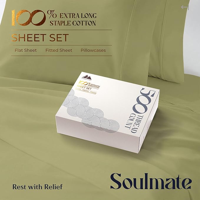 Mayfair Linen 500 Thread Count Full Cotton Sheets - Image 4