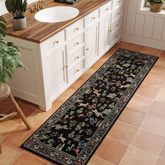 Rugcomf Runner Rug for Kitchen Rug Non Slip 2'6''x8' Washable Rugs - Image 4