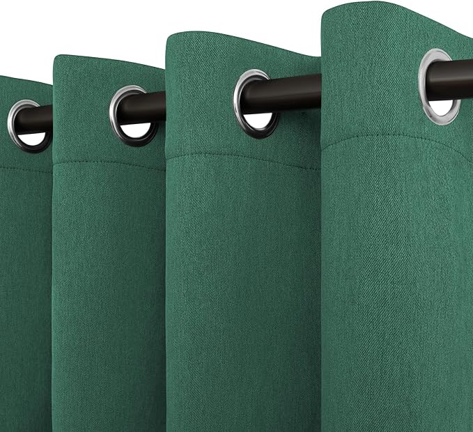 Easy-Going Linen Look Blackout Curtain Grommet Window Curtain Drapes by Easy-Going