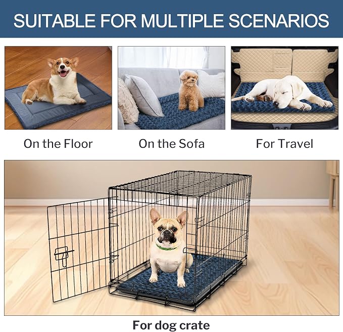 Washable Dog Bed Plush Orthopedic Outdoor Crate Mat - Image 2
