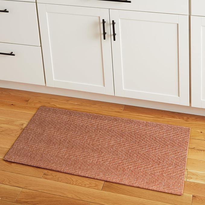 TOWN & COUNTRY BASICS Pax Herringbone Textured Solid Everwash® Washable Area Rug - Image 2