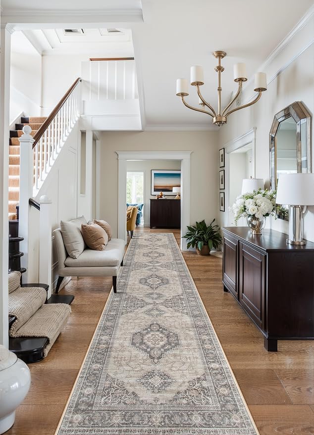 Lahome Oriental Hallway Runner Rug, 2.5x10 Washable Runner Ultra-Thin Hallway by Lahome