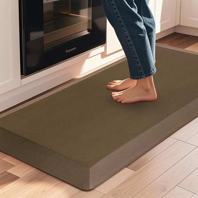 Anti Fatigue Kitchen Mats for Floor, Comfort Memory Foam Ergonomic Kitchen Rugs by TyrotHomeDecor